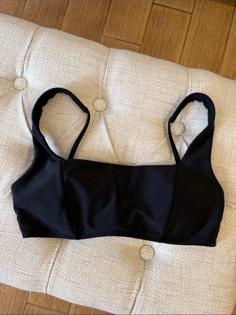 Abercrombie & Fitch Black Scoop Bralette Swim Top